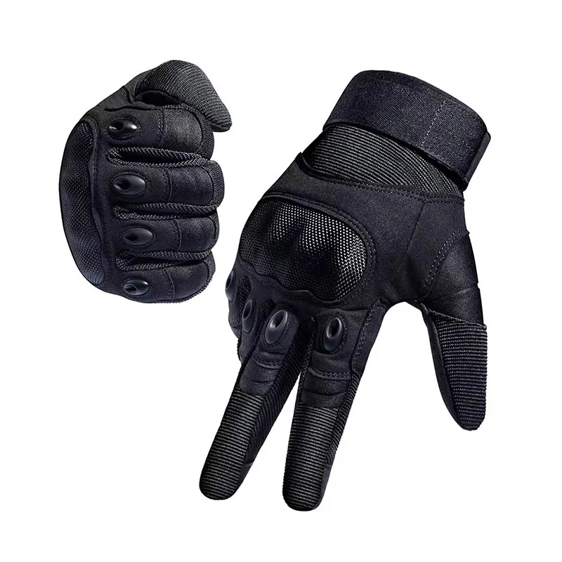 Motorcycle Glove Knuckle - メンズ フルフィンガー タクティカル グローブ タッチスクリーン対応 ハードナックル保護