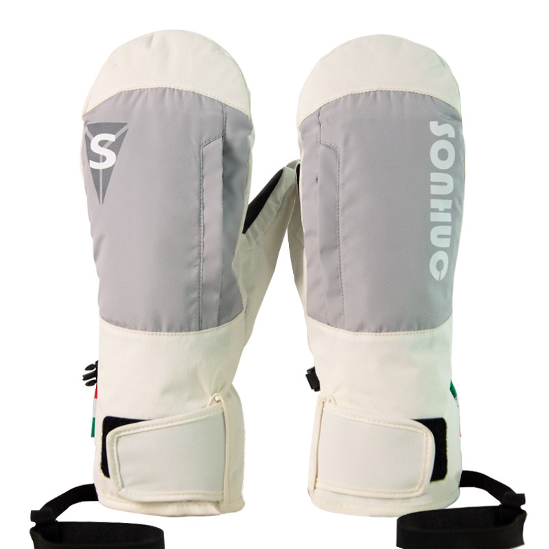 Winter Glove Insulated - アウトドアスポーツマウンテンマンスキーミトン冬防水暖かい女性スノーグローブバイク断熱スノーボードミット