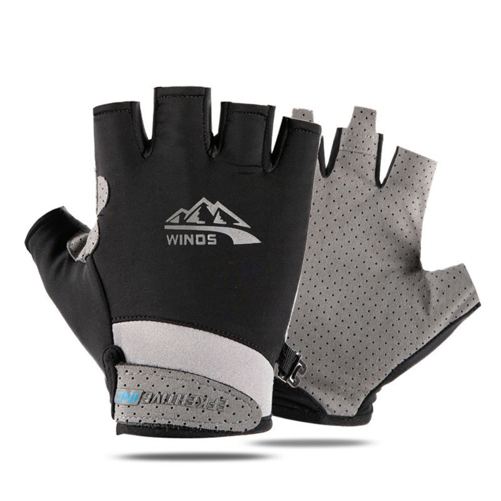 Leather Driving Glove - 抗 uv ハーフフィンガー釣り手袋夏の屋外スポーツ乗馬ドライビンググローブ日焼け止め手袋通気性フィットネス手袋