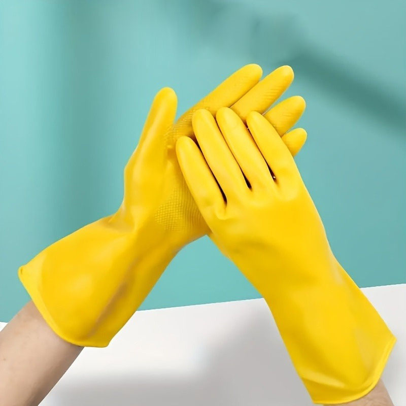 Dish Glove Rubber - 1 ペア (2 個) ゴム手袋食器洗い防水肥厚牛肉ゴムラテックス労働保護耐摩耗性作業家庭用