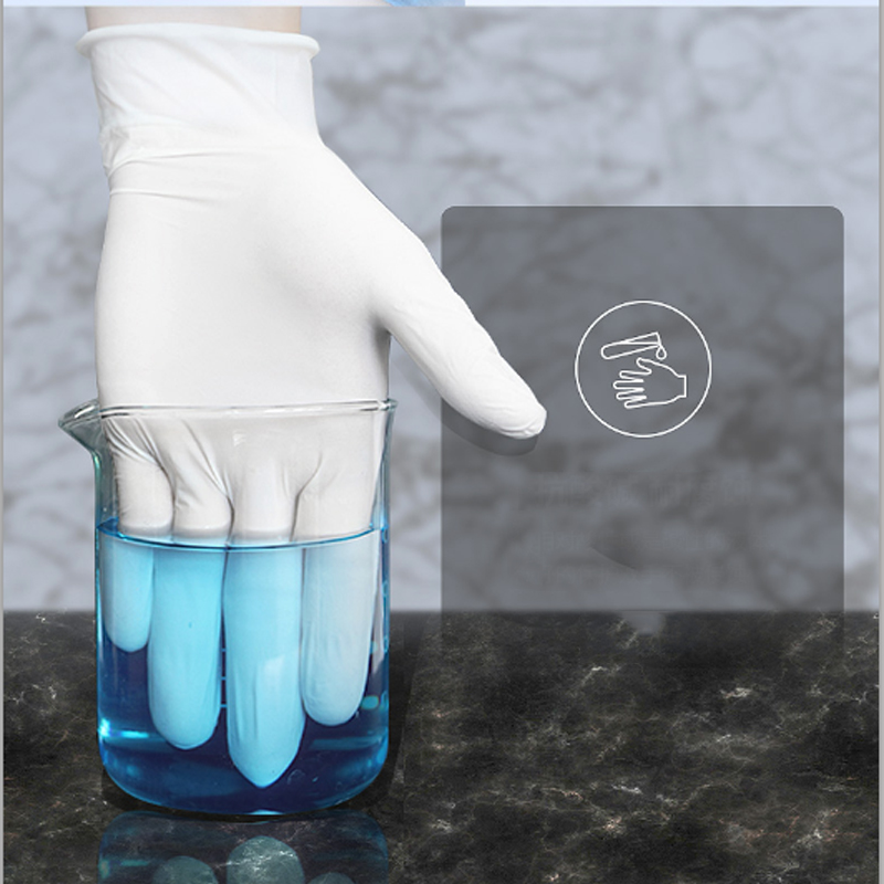 Dish Glove Rubber - S/M/L/XL ホワイト使い捨てニトリル手袋 ラテックスフリー パウダーフリー 防水耐摩耗性手袋 食器洗い用