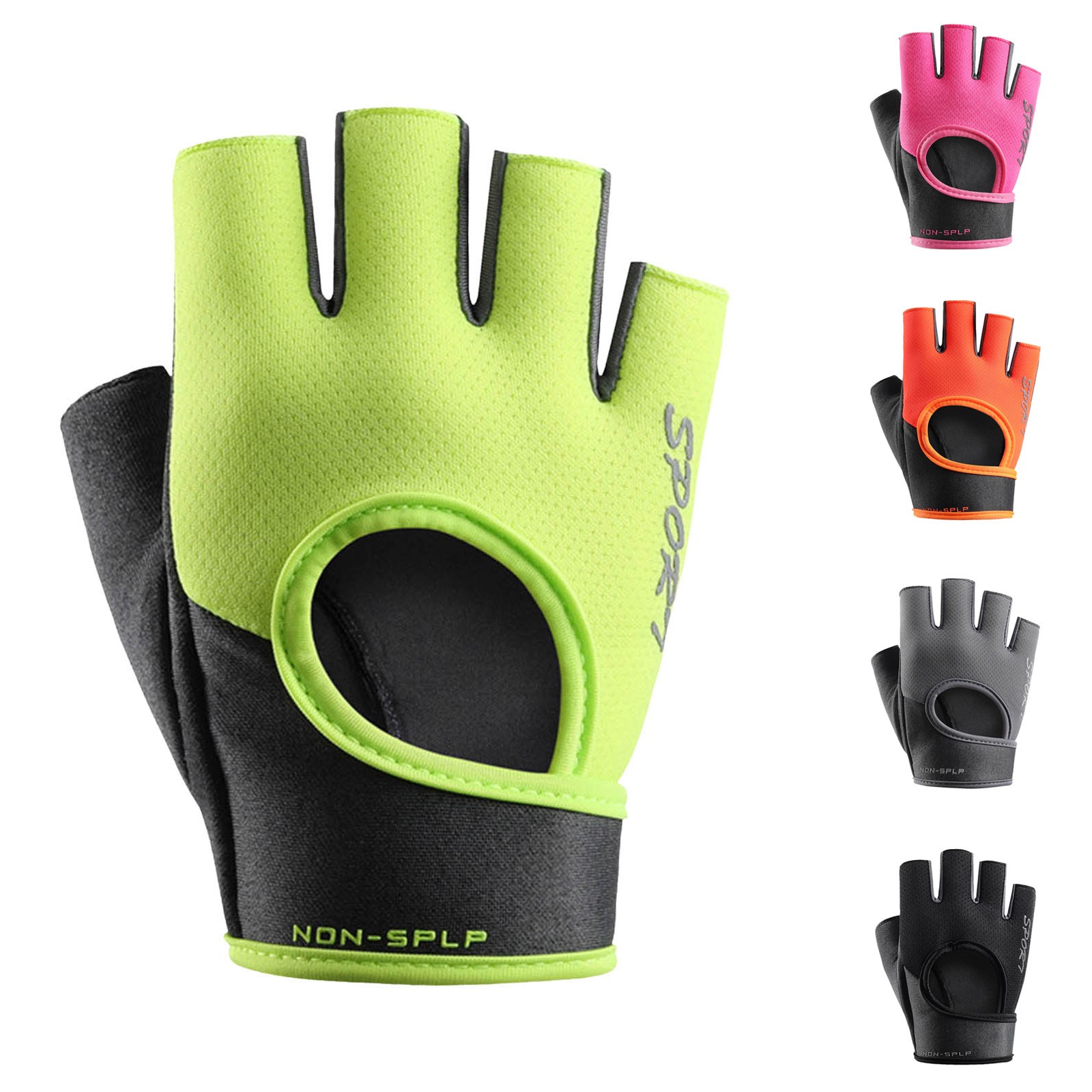Workout Glove Gym - サイクリングスポーツハーフフィンガーグローブ通気性滑り止めMTBバイクグローブ吸汗性弾性フィットネストレーニングジム屋外グローブ