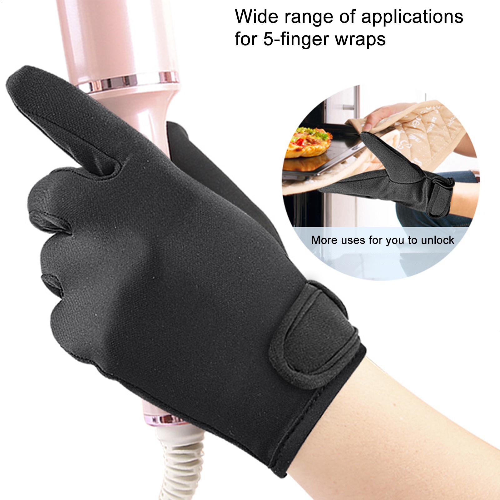 Heat Resistant Glove - 1PC 耐熱フィンガーグローブヘアストレートナーパーマカーリングツール耐熱保護耐熱手袋ヘアスタイリング用