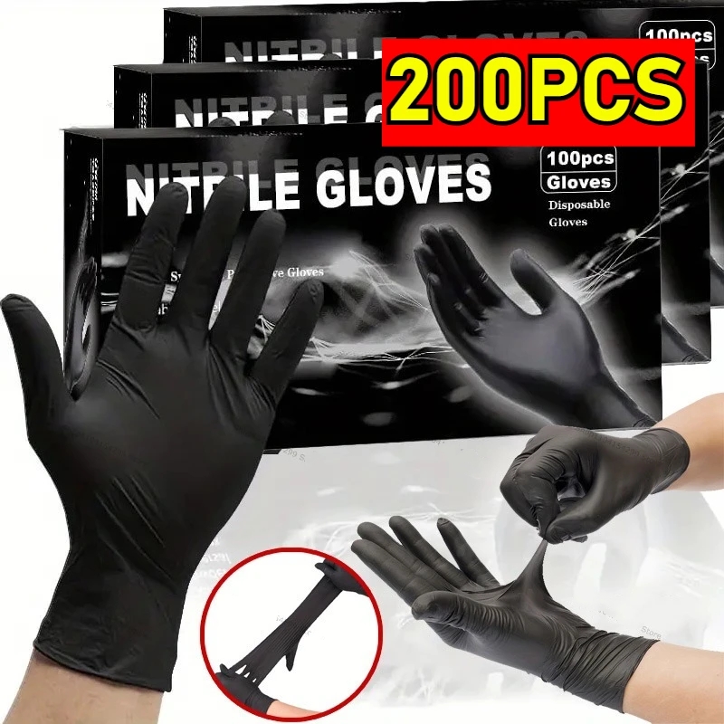 Nitrile Mechanic Glove - 使い捨てニトリル防水手袋食器洗いキッチン家庭用手袋犬洗浄クリーニンググローブ食品作業用ラテックス手袋