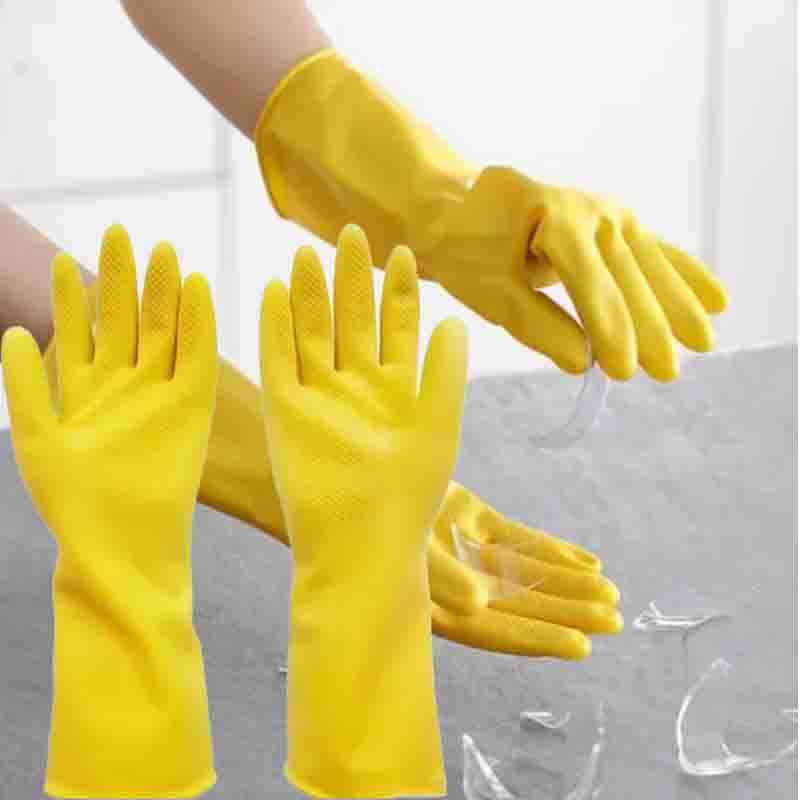 Dish Glove Rubber - 1-10 個家事手袋家庭用女性のキッチン掃除食器洗いブラッシングボウルゴム防水耐久性のある洗濯服