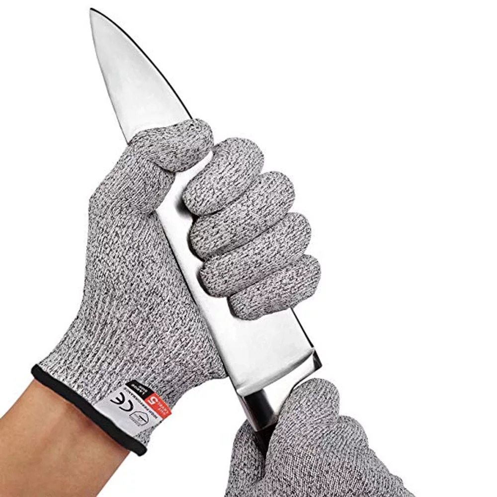 Cut Resistant Glove - 耐切創手袋、安全耐切創手袋、耐切創グレー、耐切創レベル、作業用、庭用、キッチン用、安全作業用手袋