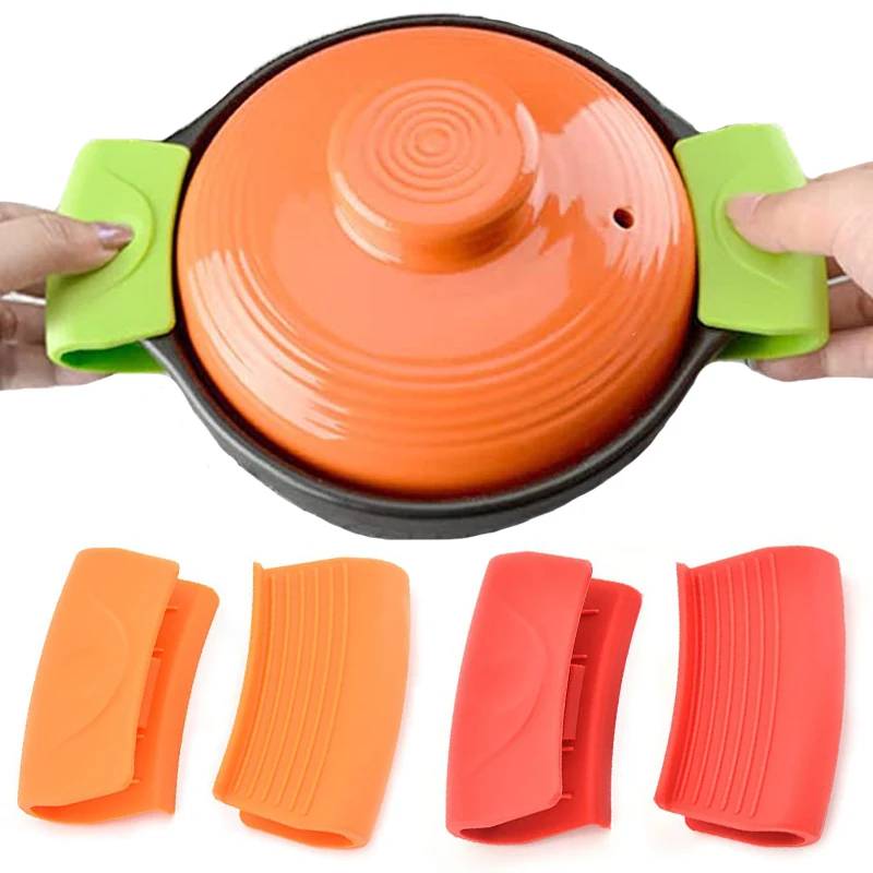 Oven Mitt Silicone - 焦げ付き防止耐熱シリコンオーブングローブ、クリップホルダー、ホットプレートクリップ、調理、断熱オーブンミット、滑り止めベーキングツール、2個