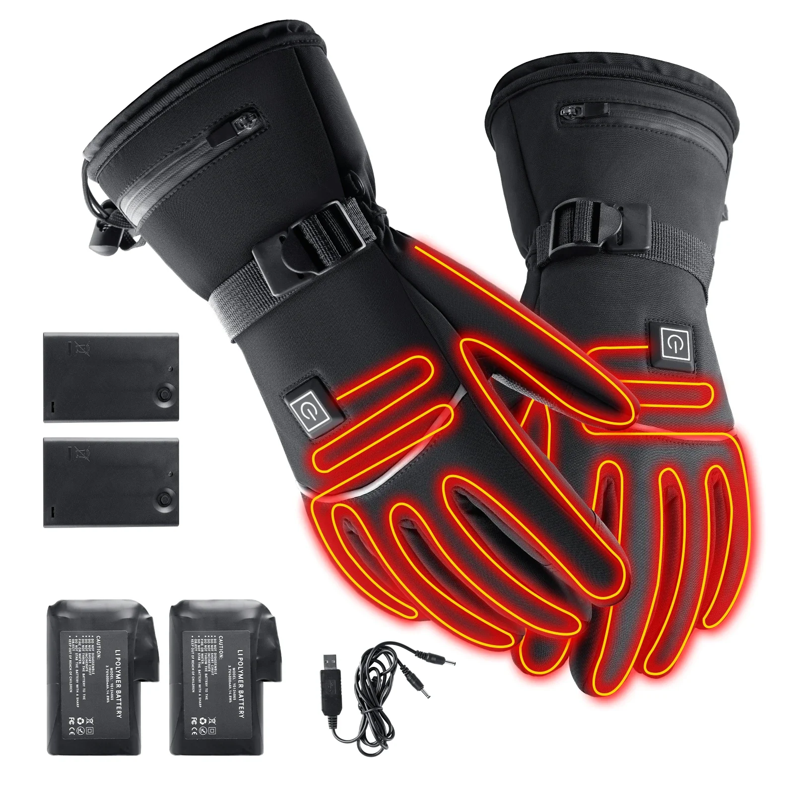 Gardening Glove Waterproof - 電気加熱手袋オートバイ冬モト加熱手袋暖かい防水充電式加熱サーマルグローブスノーモービル用