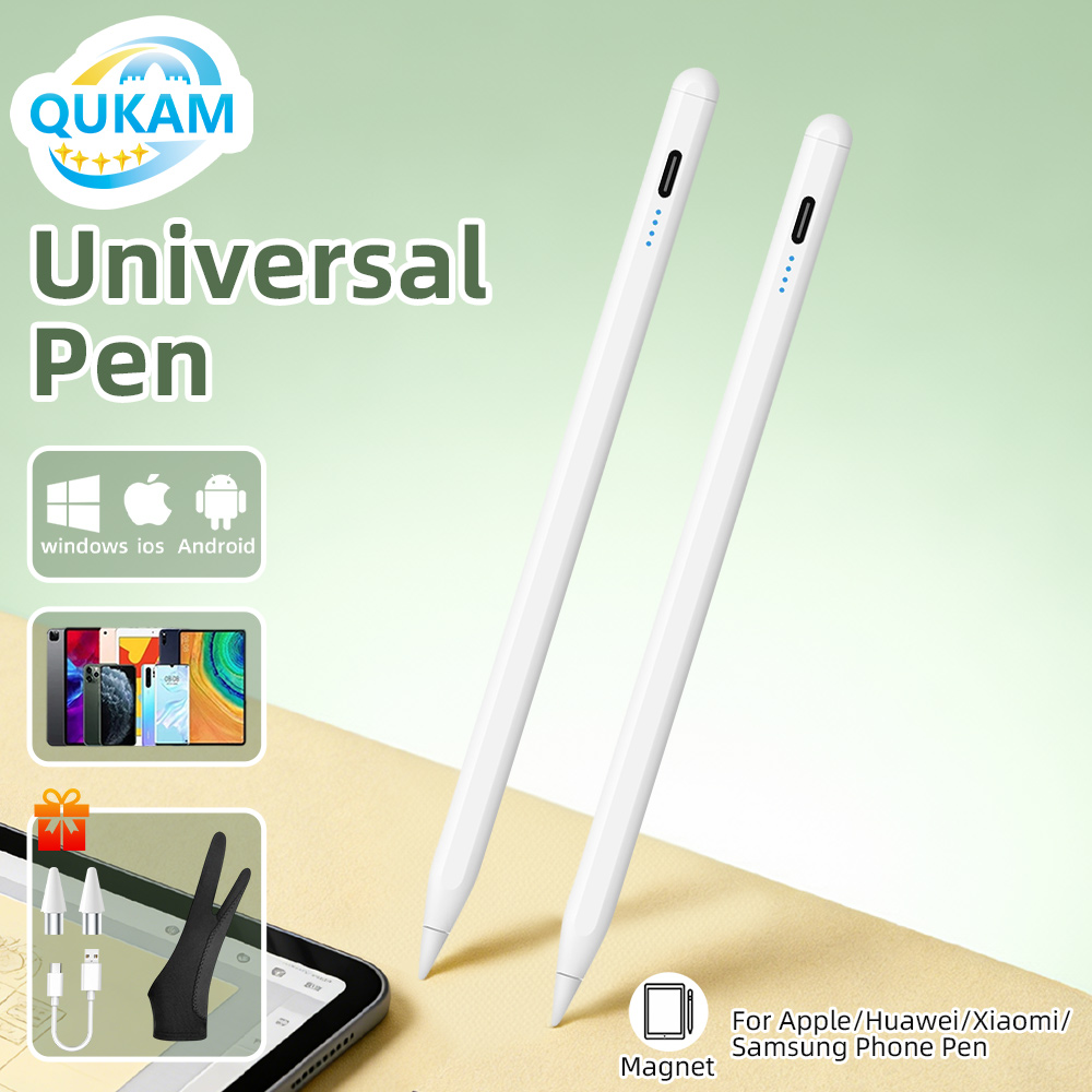 Touchscreen Glove Capacitive - QUKAM新型ユニバーサルスタイラスペン、グローブ付き、Huawei、Lenovo、Samsung、Xiaomiのスマホ、タブレット、Android、iOS、Windows対応タッチペン