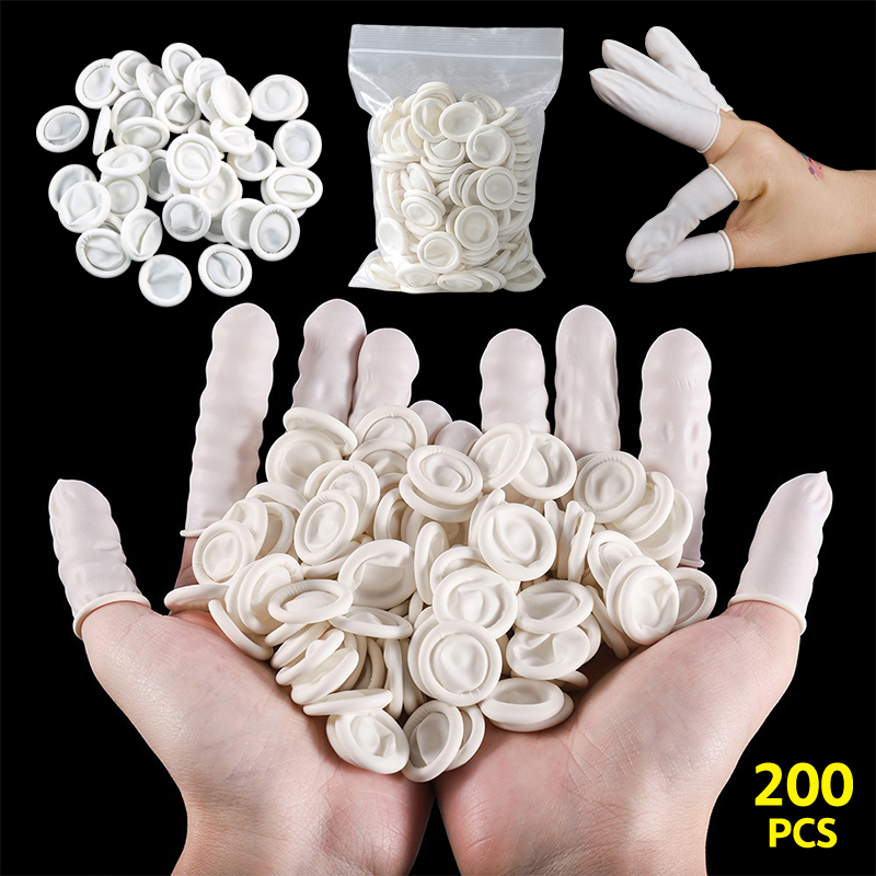 Latex Disposable Glove - 使い捨てラテックスゴム指サック,指プロテクター,指カバー,ハンドプロテクション,ネイルトレーニング,バッグあたり200個