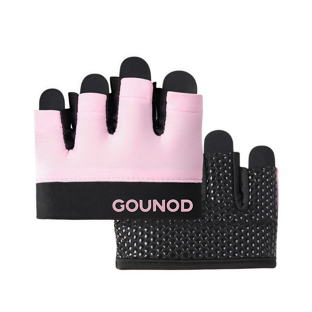 Workout Glove Gym - ハーフフィンガーサイクリンググローブ 滑り止め 通気性 4本指 ジムグローブ 耐摩耗性