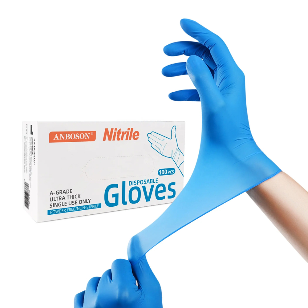Exam Glove Nitrile - ニトリル検査用手袋-ブルーラテックス食品レベル安全使い捨て手袋（マニキュア、サロン用）