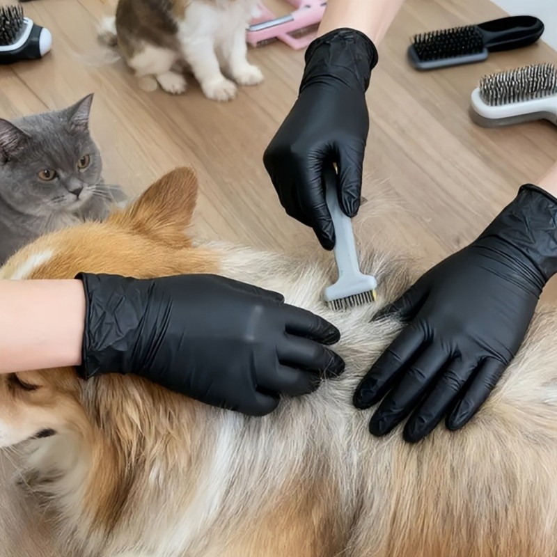 Nitrile Mechanic Glove - 50枚入り 食品グレード使い捨てニトリル手袋、料理、食品準備、塗装、オイル交換、機械修理、ペットケア、DIY用-[ToolMr A83]