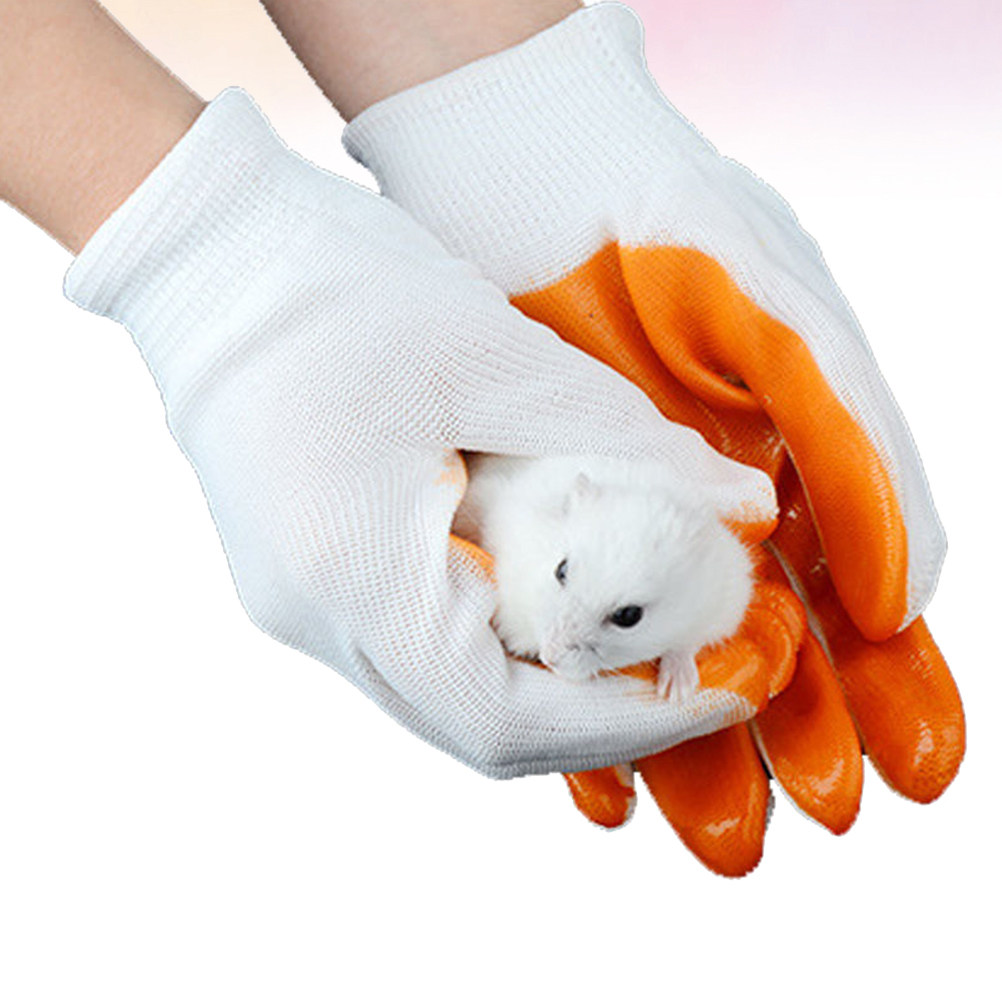 Cut Resistant Glove - 小型ペット用防噛み手袋1組、厚手のゴム製、通気性があり、動物の取り扱い用保護手袋、切り傷・引っ掻き傷に強い。