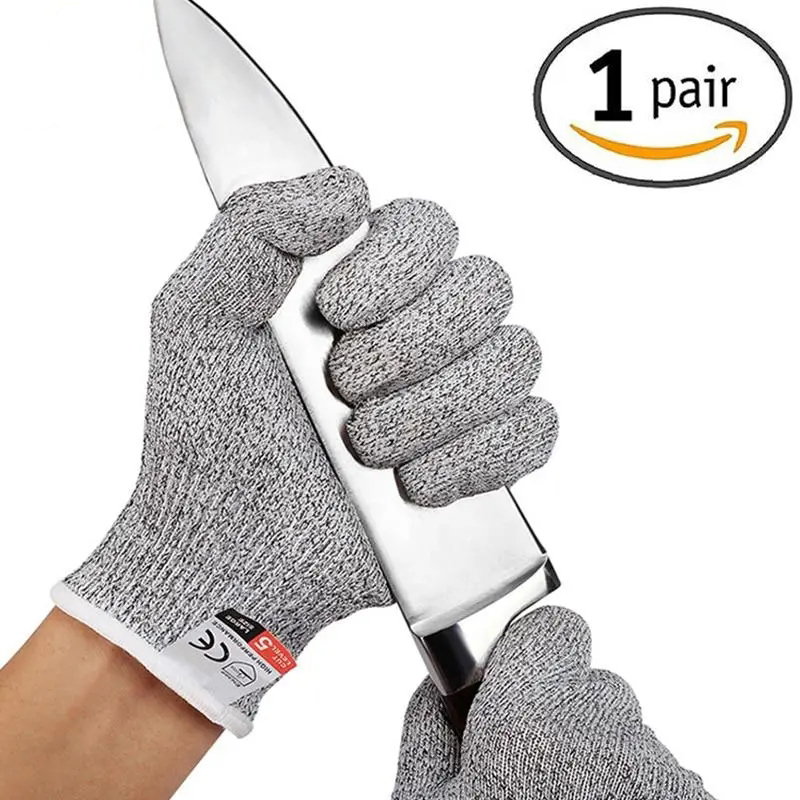 Cut Resistant Glove - レベル 5 カットプルーフ刺しにくいワイヤー金属手袋キッチン肉屋カット手袋カキの殻むき魚園芸安全手袋