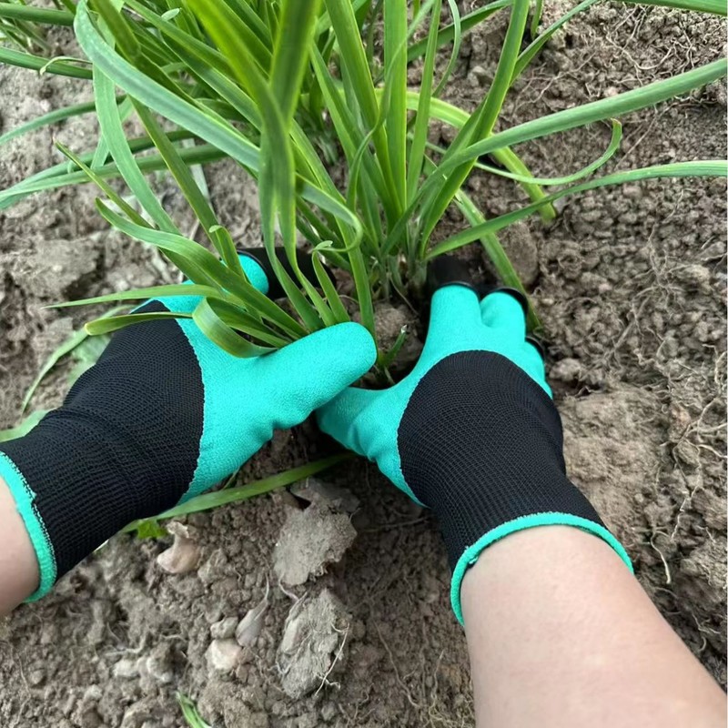 Gardening Glove Waterproof - 爪が内蔵されたガーデニンググローブ、防水性のある庭仕事用グローブ、通気性のある庭の雑草用保護手袋