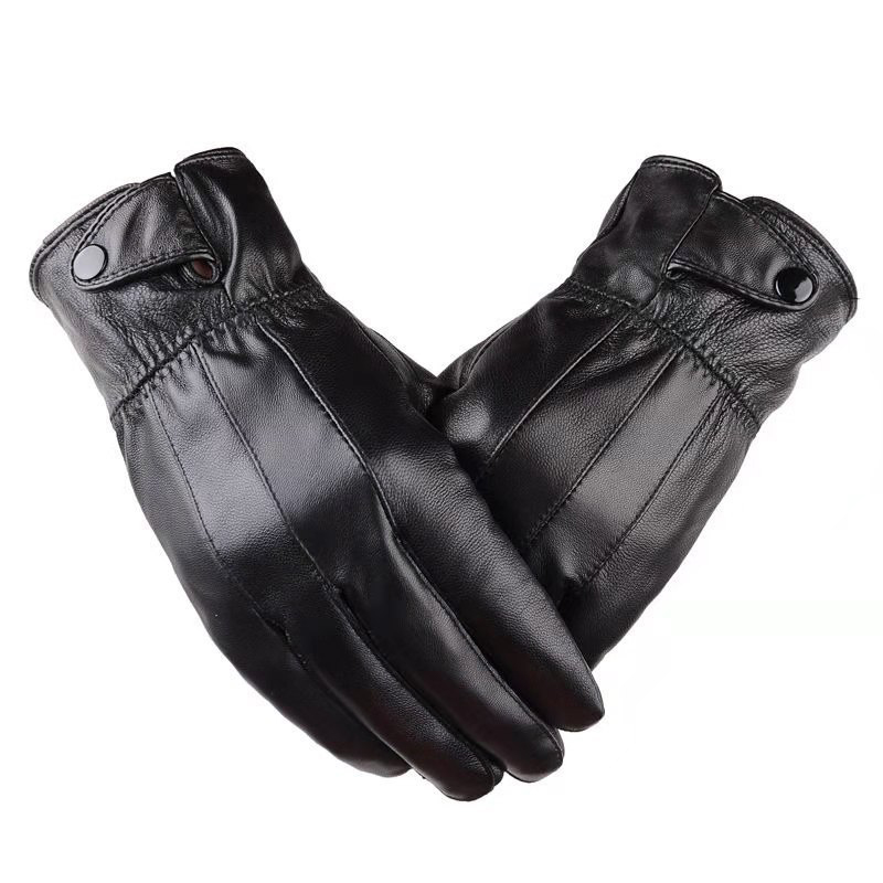 男性用PUレザータクティカルグローブ、防水ミトン、ブラックグ - Leather Driving Glove のレビューと価格