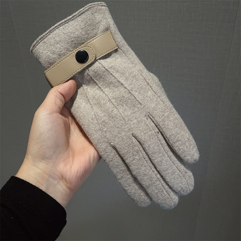 手袋 メンズ ウールフリース裏地付き タッチスクリーン 冬  - Wool Glove Lined のレビューと価格
