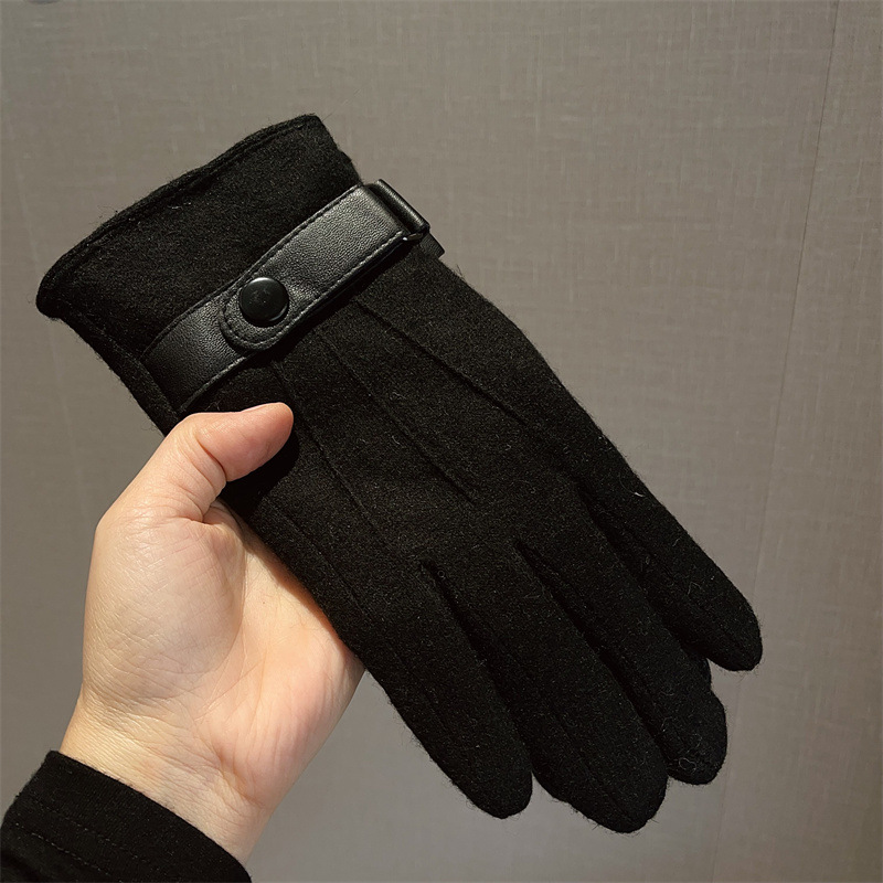 手袋 メンズ ウールフリース裏地付き タッチスクリーン 冬  - Wool Glove Lined のレビューと価格