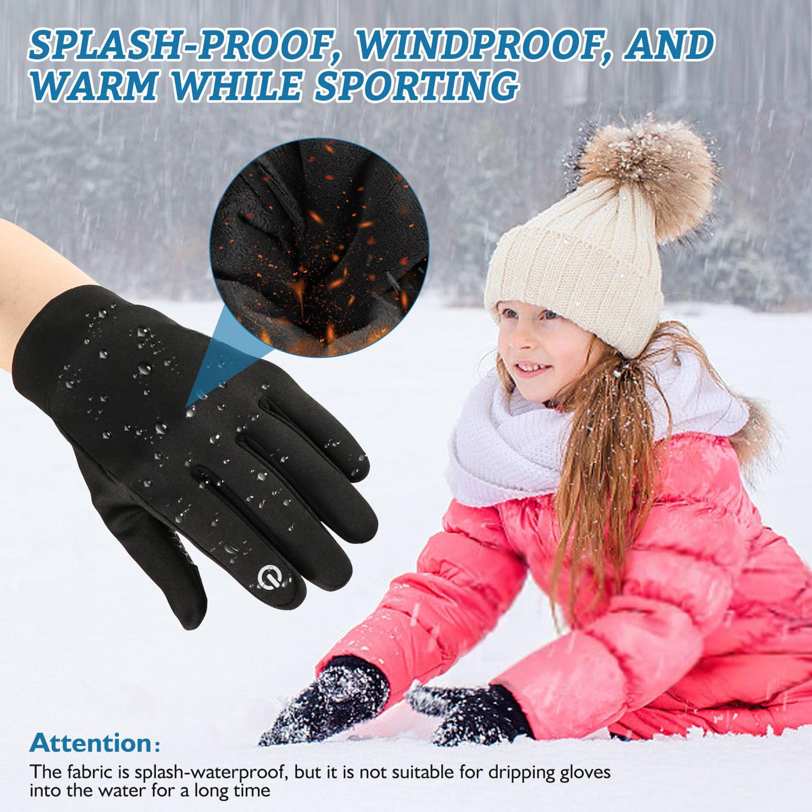 子供用冬用手袋 タッチスクリーン対応 暖かい手袋 子供用断熱 - Winter Glove Insulated のレビューと価格