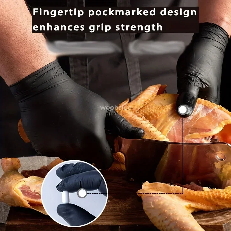 使い捨てニトリル防水手袋食器洗いキッチン家庭用手袋犬洗浄クリ - Nitrile Mechanic Glove のレビューと価格