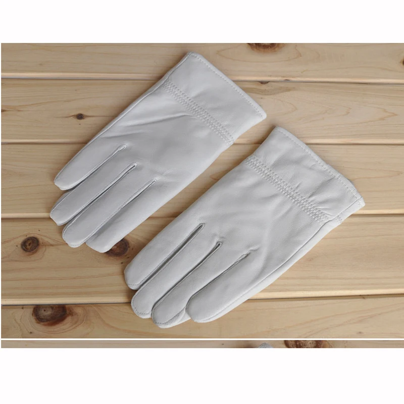 2025 冬の本革白手袋男性女性保温固体手首ラムスキンドライ - Leather Driving Glove のレビューと価格