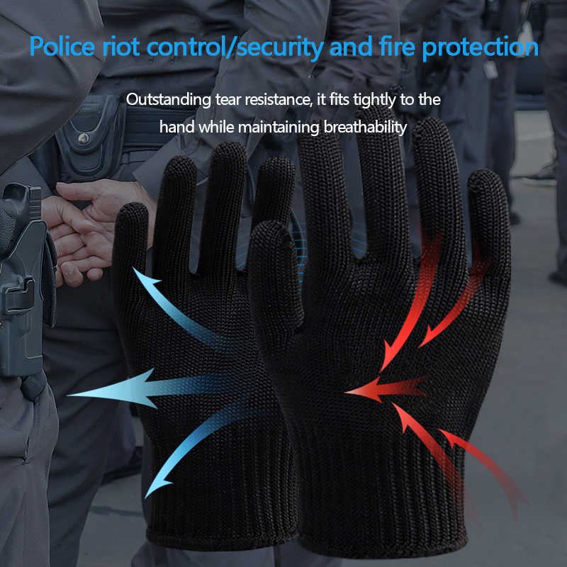 耐切創手袋、グレード5、3線式安全保護労働保護手袋、黒、耐切 - Cut Resistant Glove のレビューと価格