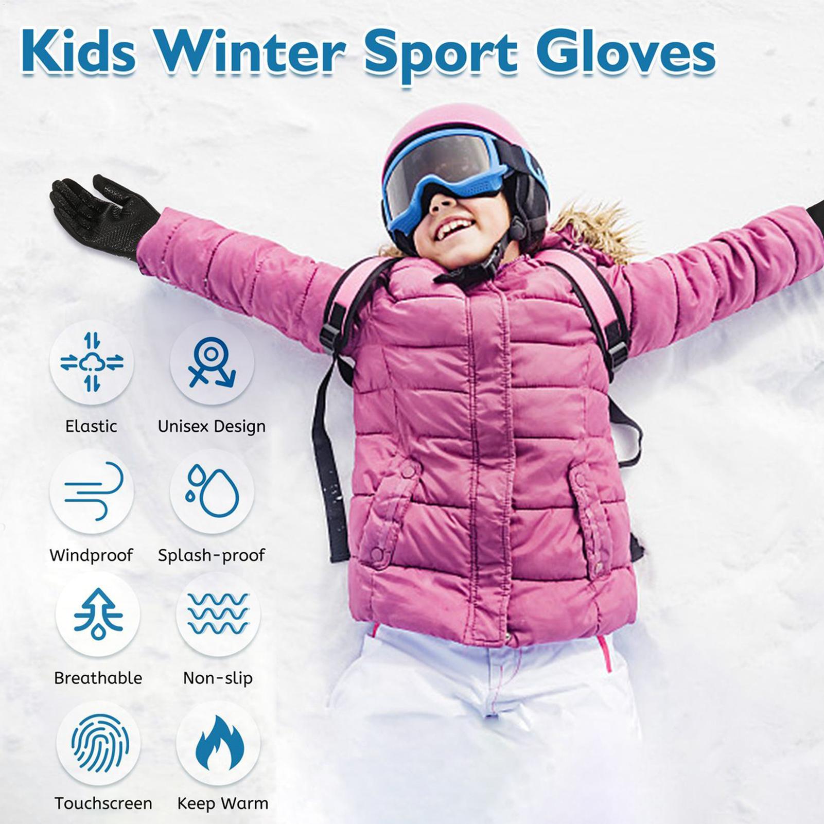 冬用手袋子供用タッチスクリーン断熱手袋子供用断熱ミトン冬用ラ - Winter Glove Insulated のレビューと価格