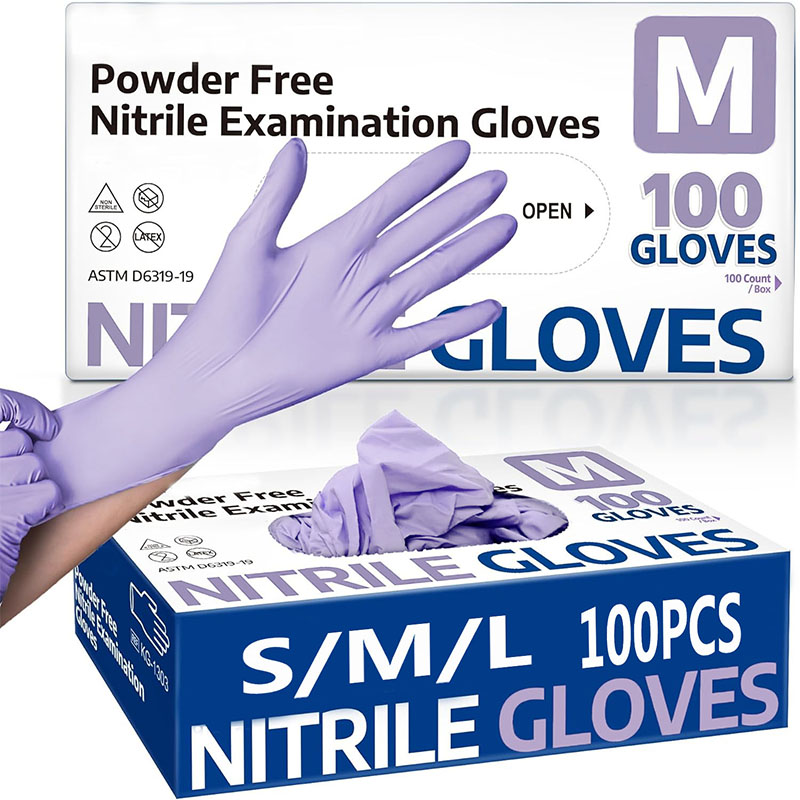10/20/50/100 個紫色の使い捨てニトリル手袋、防水 - Nitrile Mechanic Glove のレビューと価格