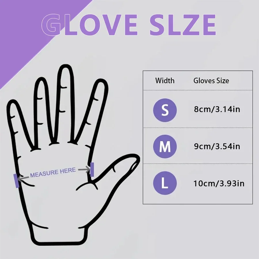 10/20/50/100 個紫色の使い捨てニトリル手袋、防水 - Nitrile Mechanic Glove のレビューと価格