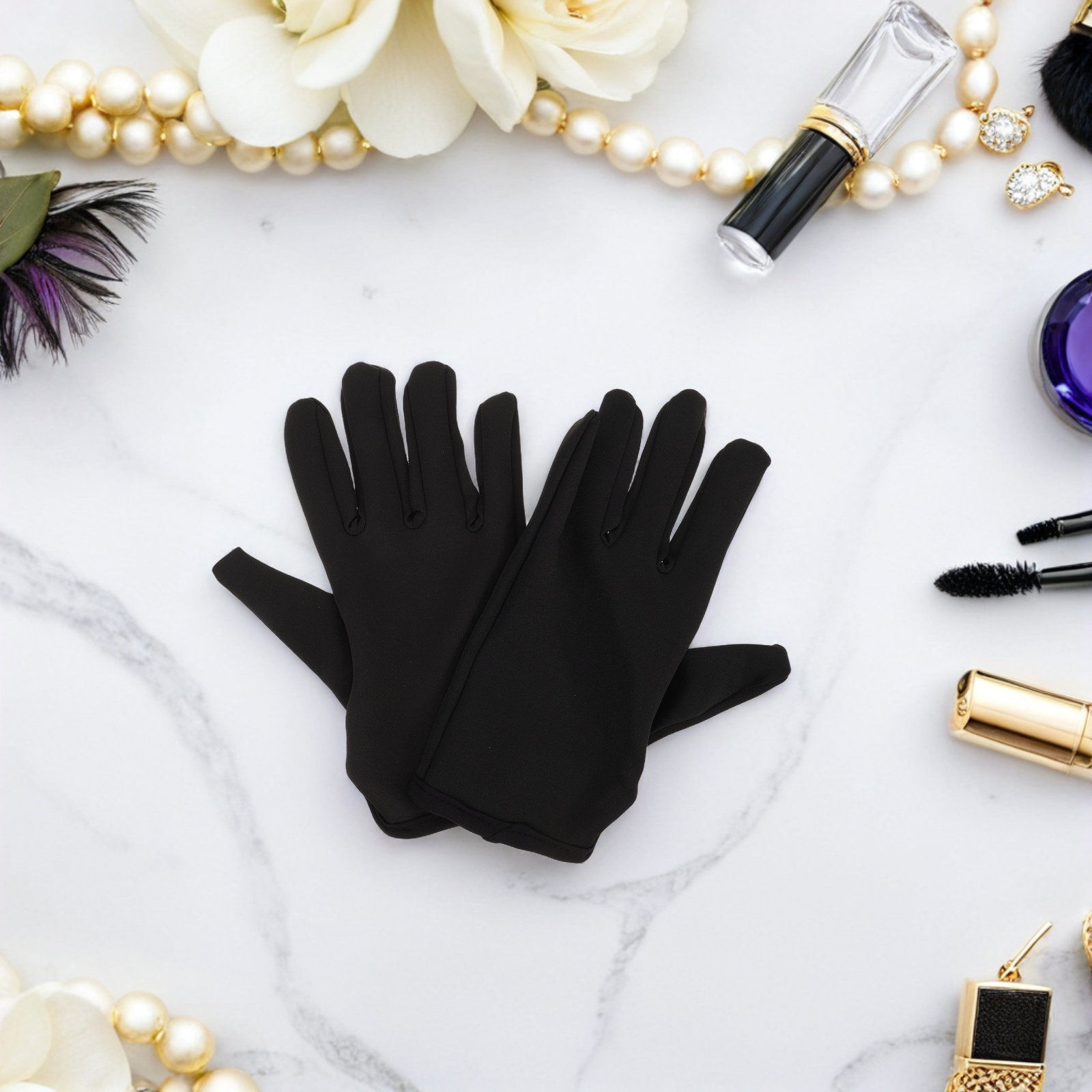 1 ペア耐熱ヘアスタイリング手袋再利用可能な 5 本指火傷防 - Heat Resistant Glove のレビューと価格