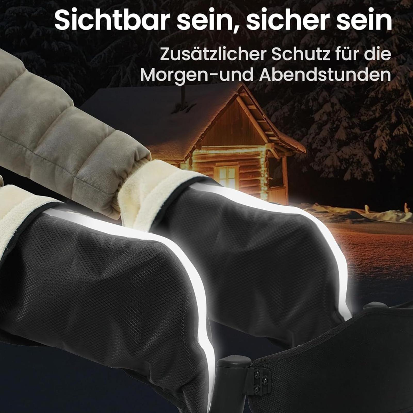 歩行器用手袋 サーマル 防風 防水 ミトン ベルベット裏地付 - Wool Glove Lined のレビューと価格