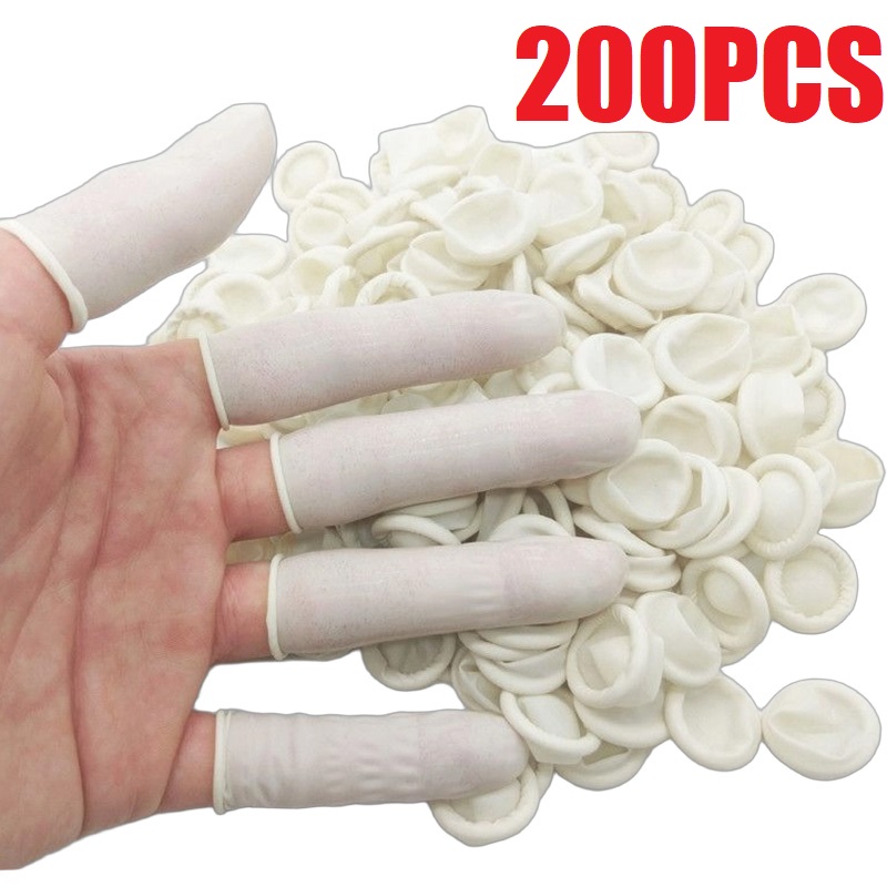 100/200 個パウダーフリー滑り止め指手袋プロテクター使 - Latex Disposable Glove のレビューと価格