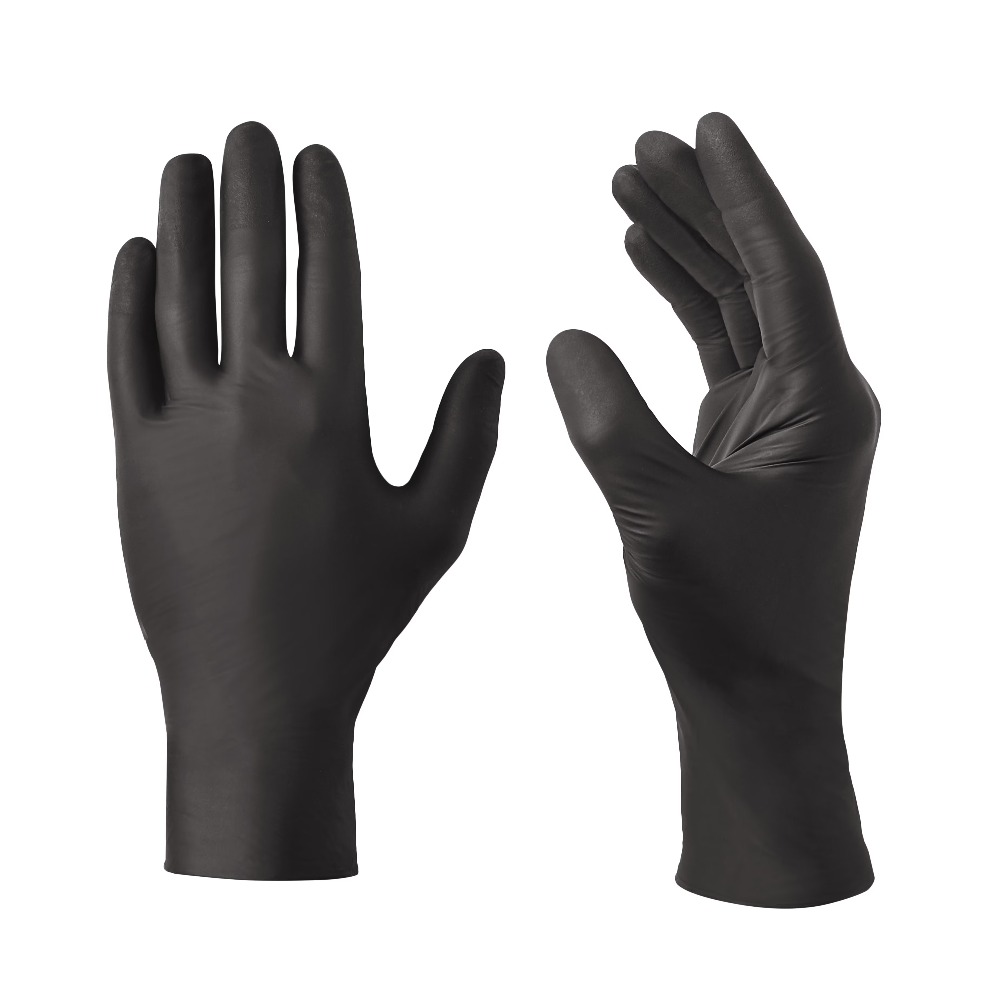 使い捨てニトリル手袋 大サイズ 12組入り パウダーフリー  - Exam Glove Nitrile のレビューと価格
