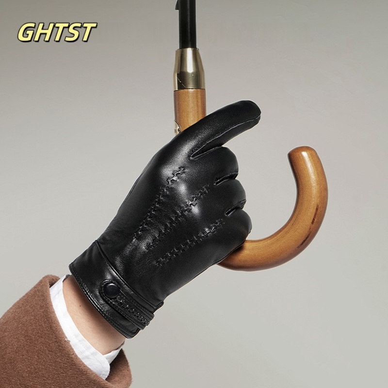 男性用本革手袋,フルフィンガーミトン,防風,黒,茶色,シンプ - Leather Driving Glove のレビューと価格