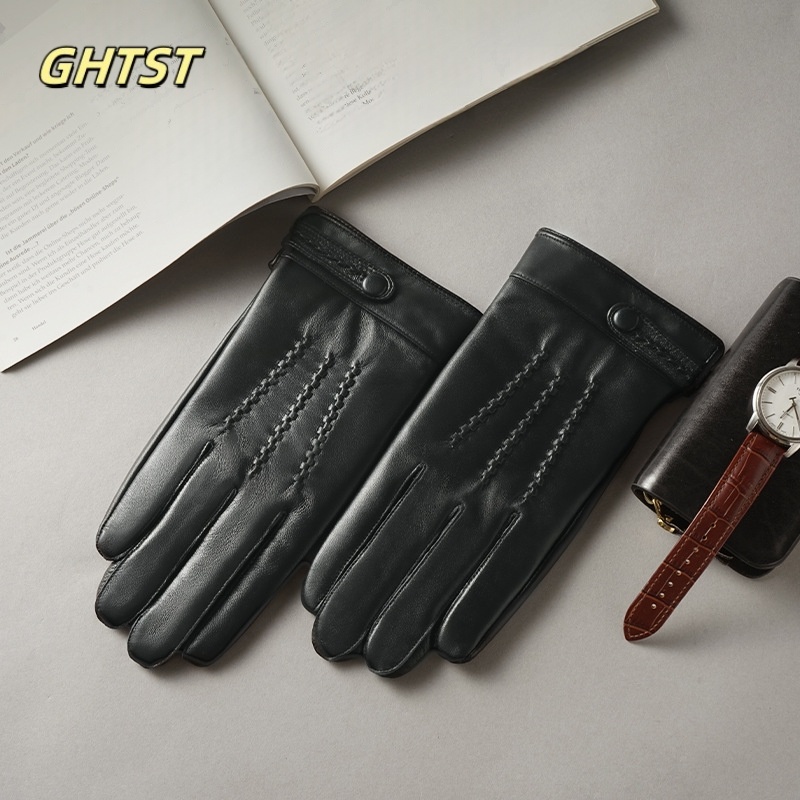 男性用本革手袋,フルフィンガーミトン,防風,黒,茶色,シンプ - Leather Driving Glove のレビューと価格