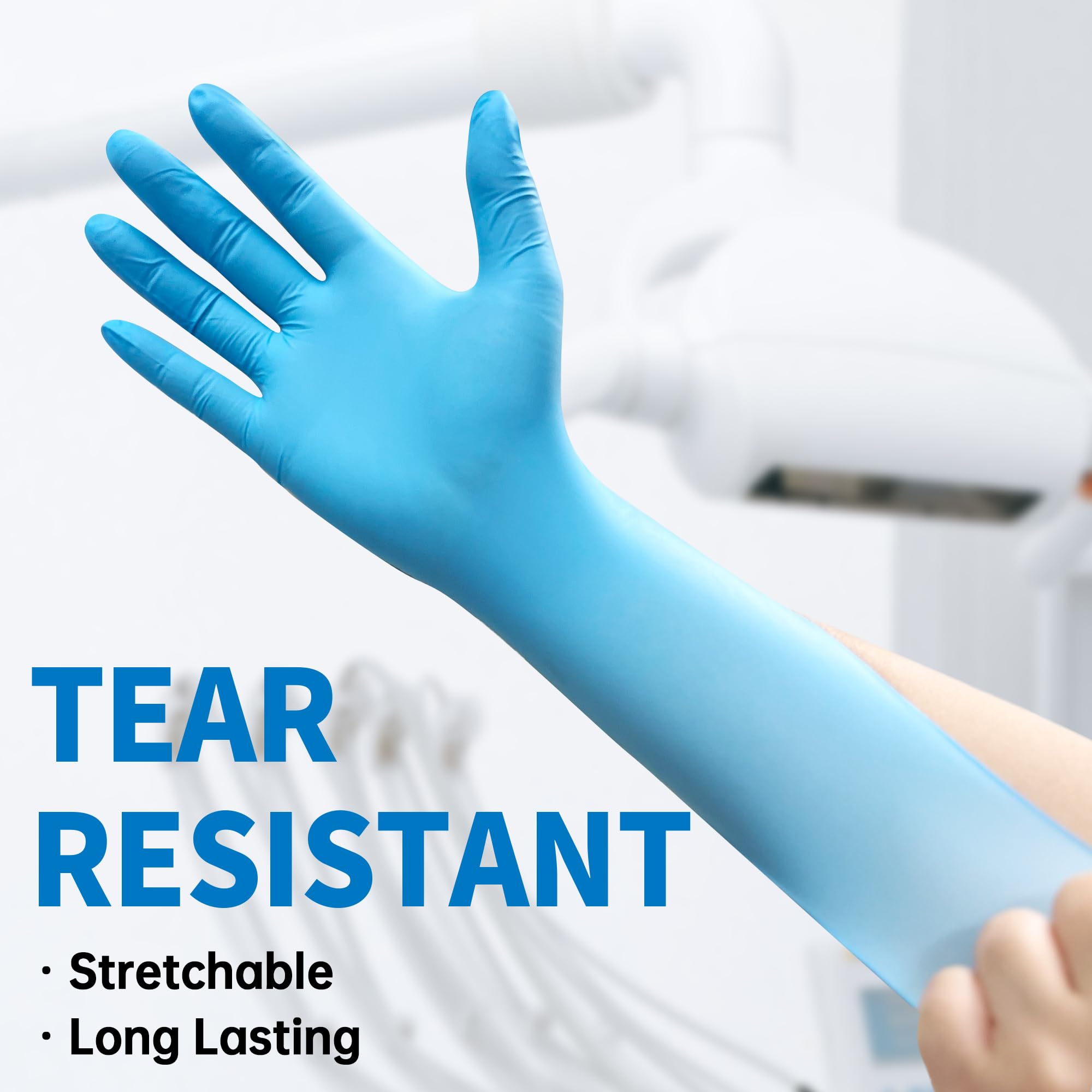 ブルーニトリル使い捨て検査用手袋、4.5ミル 100枚入り、 - Exam Glove Nitrile のレビューと価格