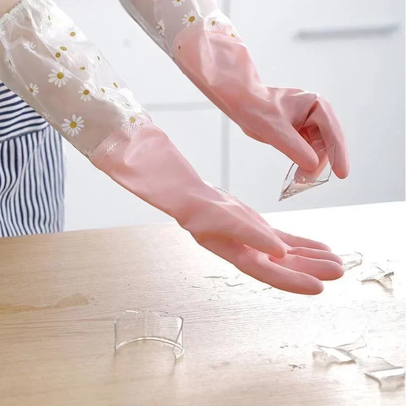 家庭用長袖ゴム手袋食器洗い用手袋キッチンオーブンペットクリー - Dish Glove Rubber のレビューと価格