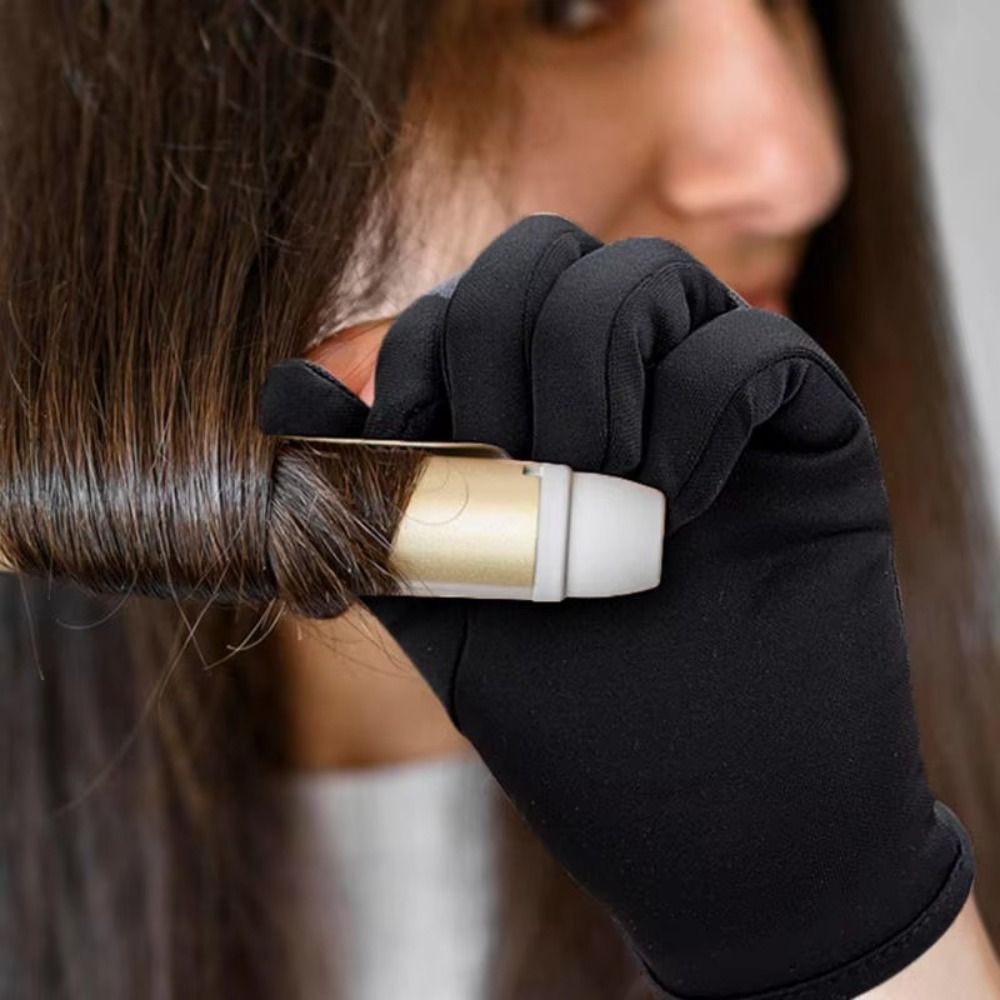 新しい5本指耐熱グローブ 再利用可能な黒のカーリングワンドグ - Heat Resistant Glove のレビューと価格