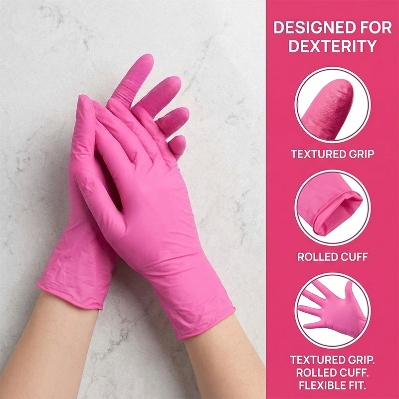 10-100 個のピンクニトリル使い捨て手袋、クリーナー、美 - Nitrile Mechanic Glove のレビューと価格