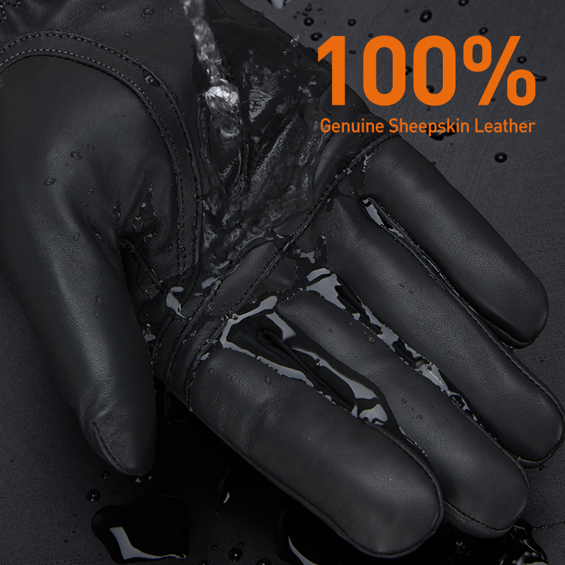 バイソンデニム本物のシープスキンレザーメンズ手袋秋冬防風暖か - Leather Driving Glove のレビューと価格