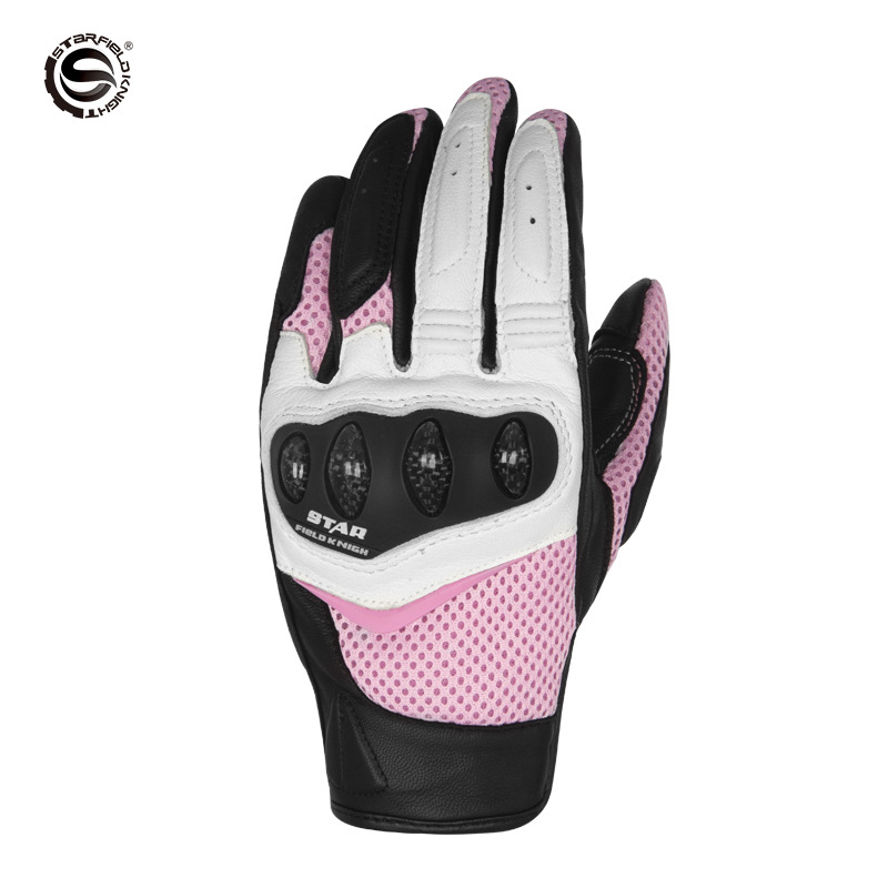 スターフィールドナイト女性用オートバイグローブ山羊革製通気性 - Motorcycle Glove Knuckle のレビューと価格