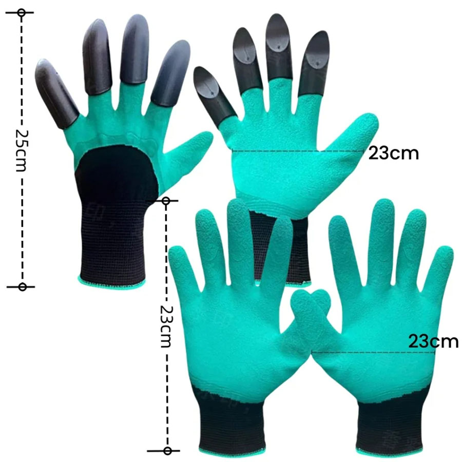 1 ペアの爪付きガーデニング手袋防水通気性作業用手袋掘削植栽 - Gardening Glove Waterproof のレビューと価格