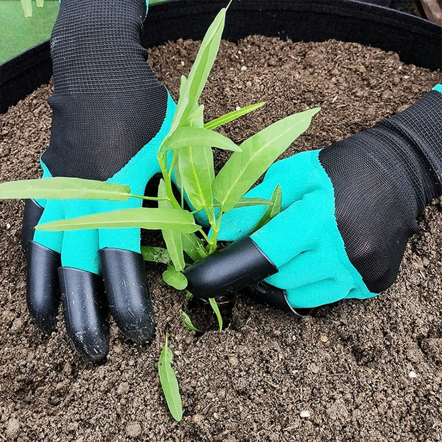 1 ペアの爪付きガーデニング手袋防水通気性作業用手袋掘削植栽 - Gardening Glove Waterproof のレビューと価格