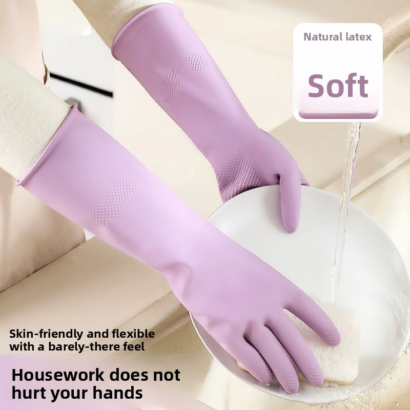 ラテックス食器洗い用手袋、綿ライナーと滑り止めグリップ付き、 - Dish Glove Rubber のレビューと価格