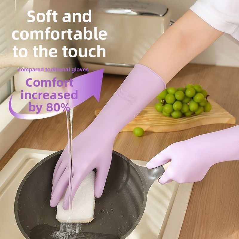 ラテックス食器洗い用手袋、綿ライナーと滑り止めグリップ付き、 - Dish Glove Rubber のレビューと価格