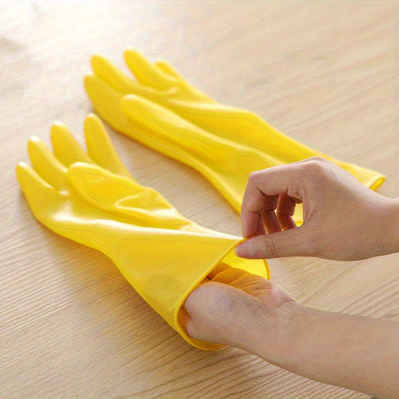 1 ペア (2 個) ゴム手袋食器洗い防水肥厚牛肉ゴムラテッ - Dish Glove Rubber のレビューと価格