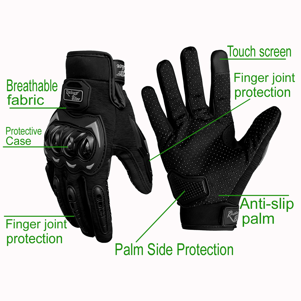 男性オートバイ手袋夏通気性メッシュタッチスクリーンフルフィン - Motorcycle Glove Knuckle のレビューと価格