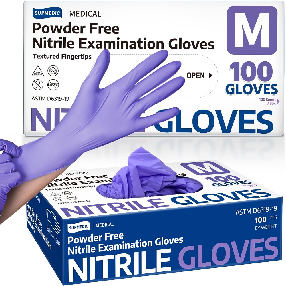 医療検査用ニトリル使い捨て手袋 100枚入り ラテックスフリ - Exam Glove Nitrile のレビューと価格