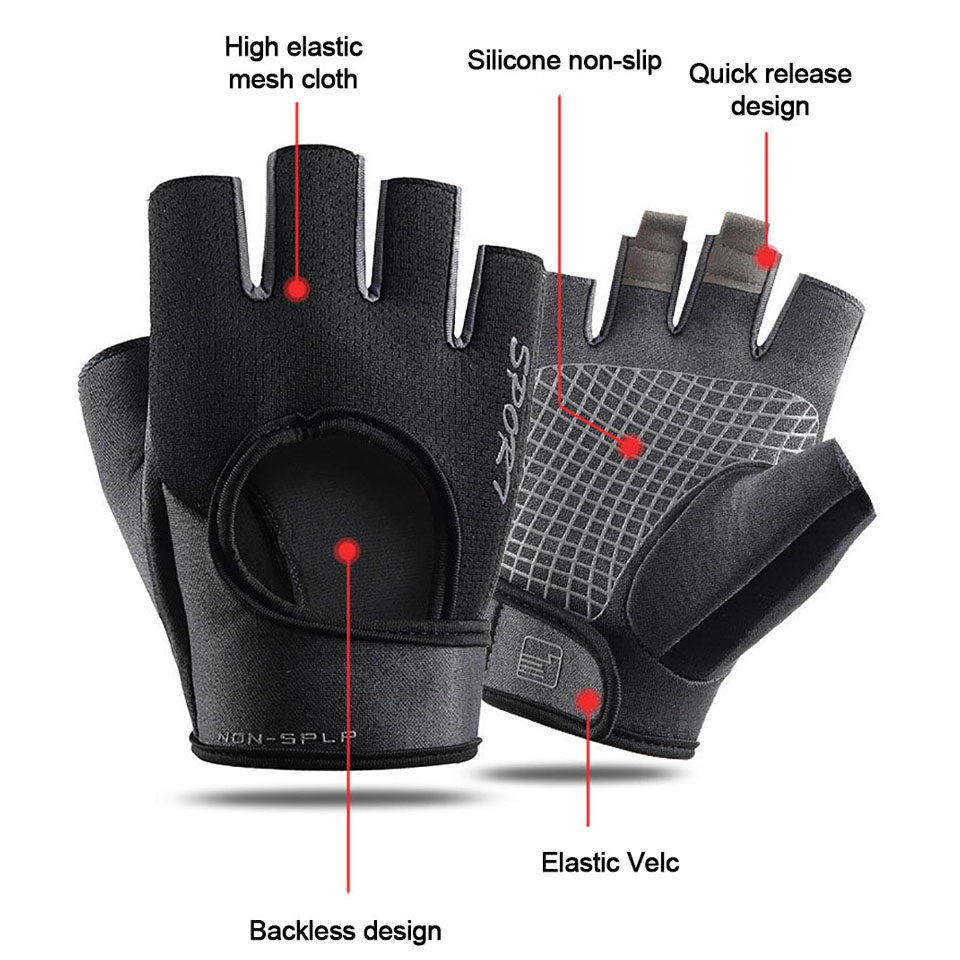 サイクリングスポーツハーフフィンガーグローブ通気性滑り止めM - Workout Glove Gym のレビューと価格